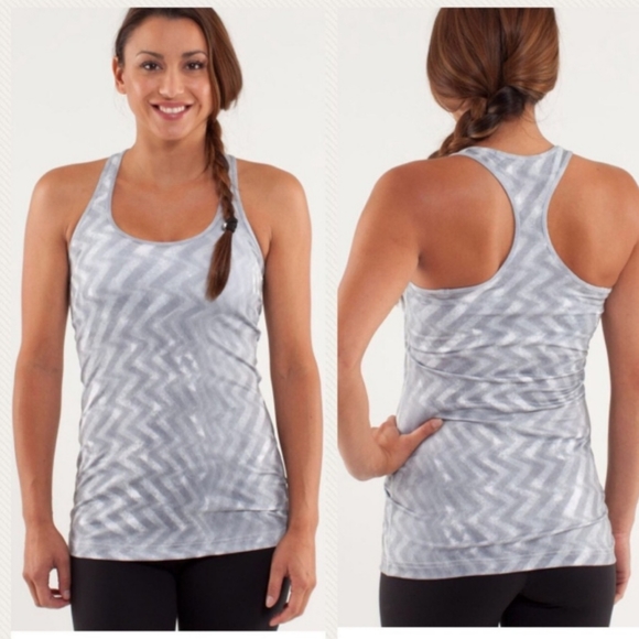 lululemon athletica Tops - LULULEMON Cool Racerback Tank Blazer Fossil Print